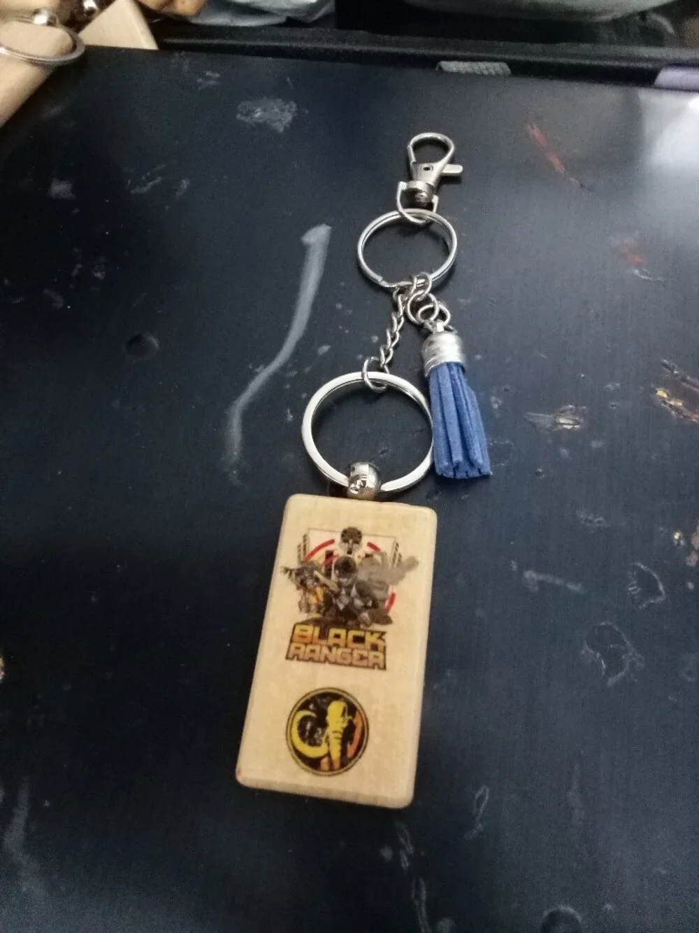 Mighty Morphin Power Rangers Black Ranger Bag Charm
